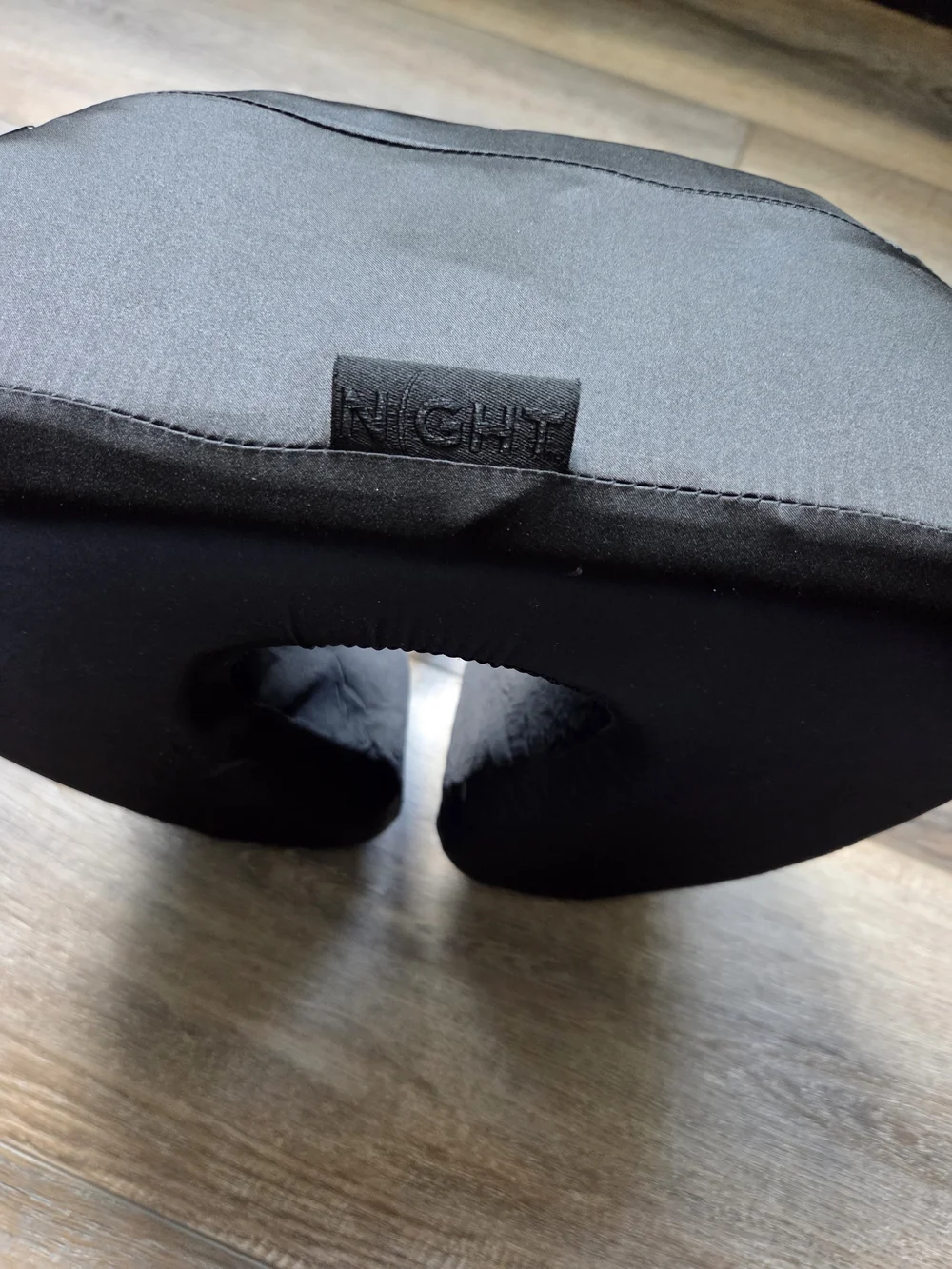 Real Silk Travel Neck Pillow - Black